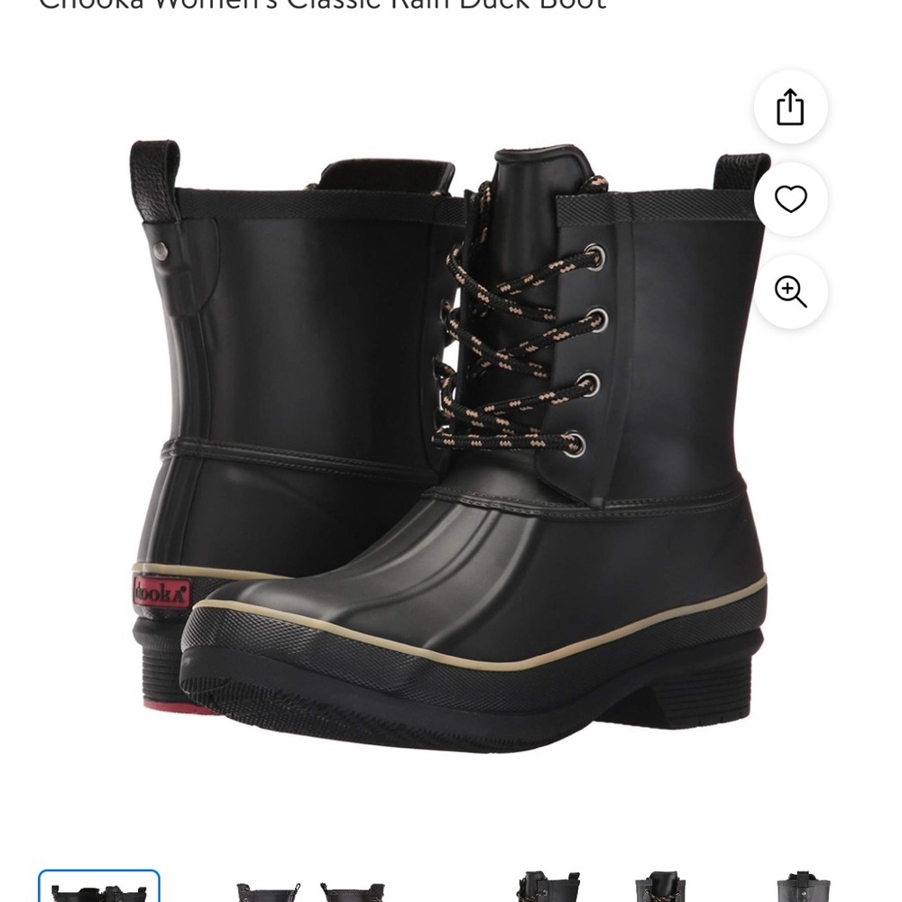 Chooka Black Classic Duck Boots Women’s Size 6